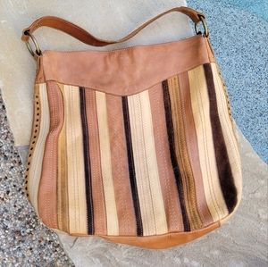 Vintage Leather Fossil Handbag Shoulder Bag  tote 75082